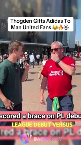 Thogden Gifts Adidas To Man United Fans 😂🔥⚽️ #thogden #arsenal #manunited #football #Soccer 