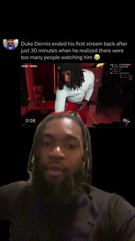 Duke Dennis ended his first stream back after just 30 minutes when he realized there were too many people watching him #dukedennis #amp #end #stream #viewers 