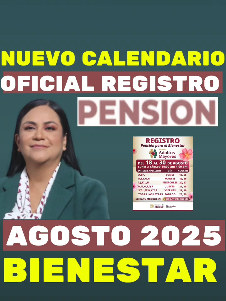 #nuevo #calendario #oficial #registro #pago #pension #65ymas #pension65 #adultosmayores #pensionbienestar #pensionadultosmayores
