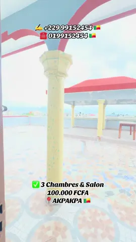 ✅ 3 Chambres & Salon 🖤 100.000 FCFA 📍AKPAKPA 🇧🇯 👉 Au deuxième étage  👉 4 douches disponible  👉 Proche du pavé  👉 Bien éclairé et aéré  👉 Les pièces sont bien vaste 👉 4 ménages seulement  👉 Une grande terrasse disponible #fyp #benintiktok🇧🇯 #nigeria #usa🇺🇸 #france🇫🇷 