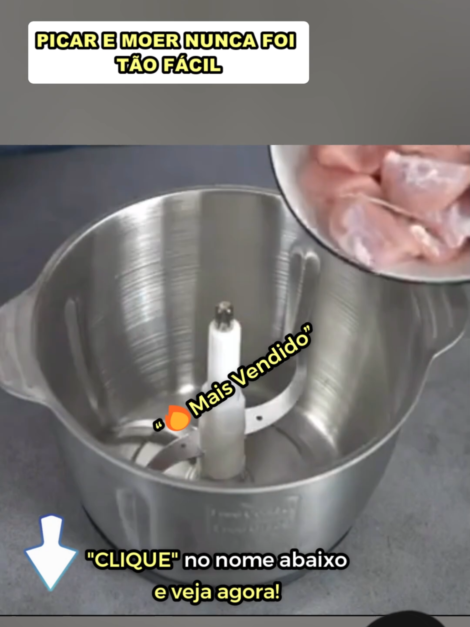 Moedor de Carne Legumes Frutas Temperos Elétrico Doméstico Inox 2 Velocidades 110v 220v #tiktokshop #tiktokshopchegou #TikTokShopChegou