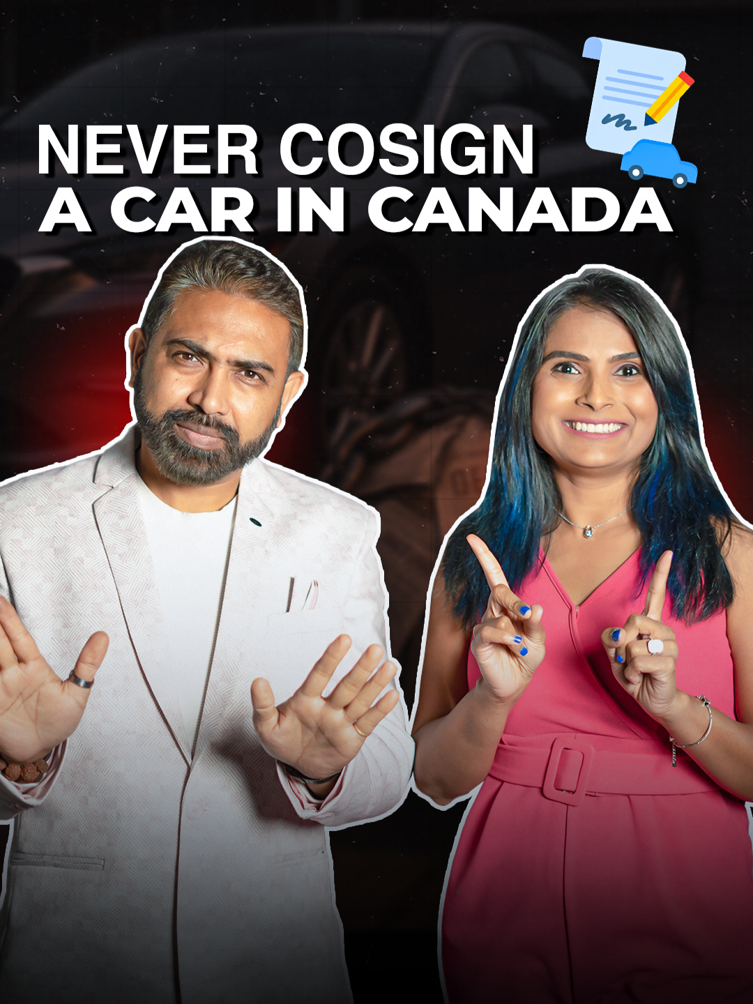 One small mistake can ruin your credit and empty your pocket. 🚨  n Canada, if you cosign a car loan for a friend or family member, you’re fully responsible if they miss payments, damage the car, or stop paying altogether. Getting out is nearly impossible. Always think 1000 times before saying yes. #realestateinvesting #canada #canadareality #realestate #gujarati #couple #carloan #auto