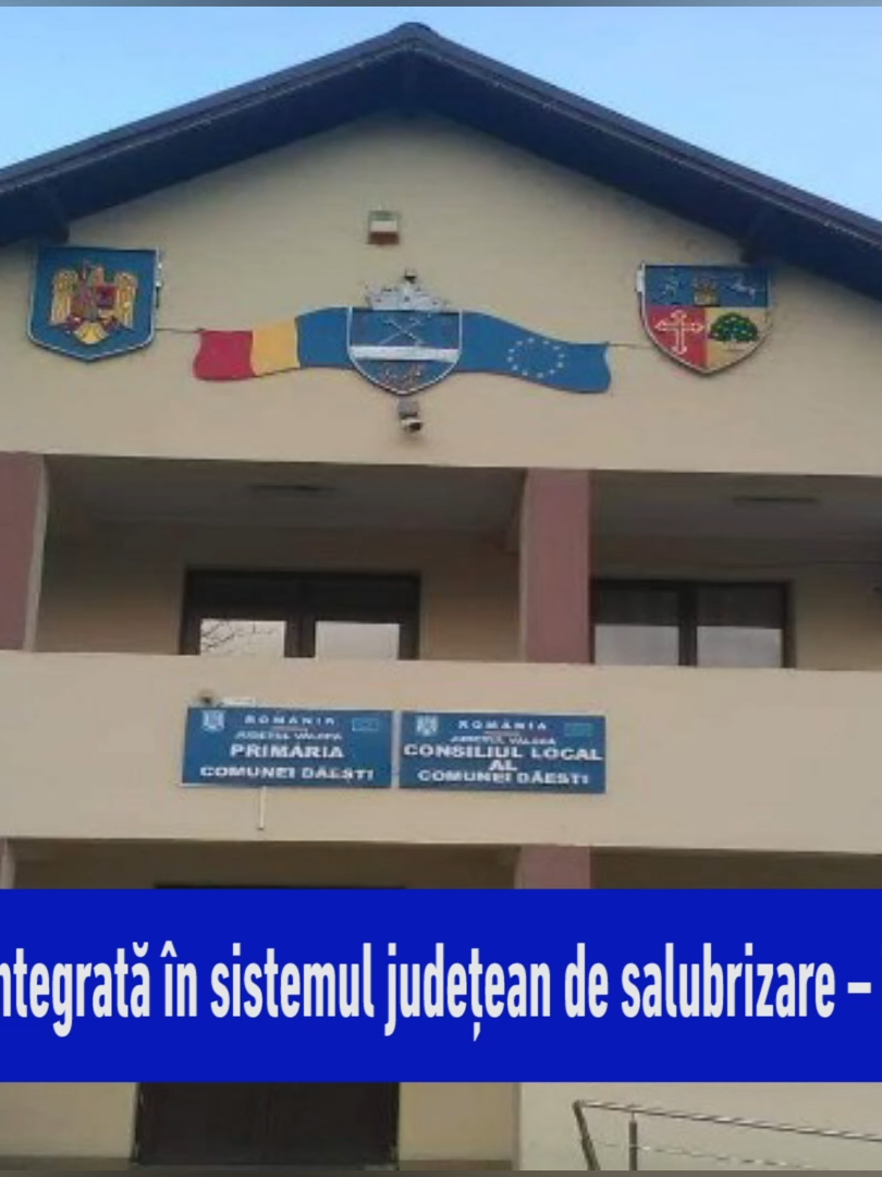 Comuna Dăești, integrată în sistemul județean de salubrizare – Taxă de 19 lei/persoană Schimbări importante pentru locuitorii comunei Dăești, județul Vâlcea. Începând cu 7 iulie, comuna a fost integrată oficial în Sistemul de Management al Deșeurilor Vâlcea. O nouă taxă lunară a fost stabilită, iar cetățenii trebuie să depună declarațiile necesare până la 1 septembrie. Detalii, în materialul următor.