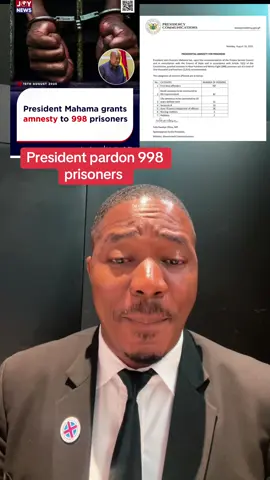 President John Dramani Mahama grant amnesty to 998 prisoners #politics #tiktokghana🇬🇭 #fyp #goviral #trendingvideo 