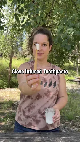 Homemade clove infused toothpaste 😁✨ Clove infused coconut oil: Fight bacteria and calms gums Baking soda: Gently whitens and polishes Calcium carbonate: Strengthens and remineralizes Birch xylitol (optional): Adds sweetness and cavity protection What you’ll need: • 2 tbsp coconut oil  • 20 cloves • 2 tbsp baking soda • 1 tbsp calcium carbonate - I use @bulksupplements  • 1/2 tbsp birch xylitol (blend into a fine powder before using) - I use @azurestandard  How to make: 1️⃣ Melt coconut oil with cloves, let infuse 2️⃣ Strain into jar 3️⃣ Mix in powders, add more to adjust the taste/texture if needed 4️⃣ Dip & brush naturally! IMPORTANT NOTES: • Xylitol is HIGHLY toxic to pets. Keep it out of their reach! • Spit toothpaste into the trash, not the sink. It can clog drains • The toothpaste can harden at temperatures below 76°F #toothpaste #homemade #coconutoil 