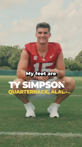 Quarterbacks can use some spring, too 🏈 Ty Simpson is proud to be wearing VKTRY this season  @Alabamaftbl  #rolltide #alabama #football #vktryinsoles