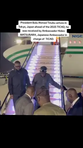 President Bola Ahmed Tinubu arrives in Tokyo, Japan ahead of the 2025 TICAD, he was received by Ambassador Hideo MATSUBARA, Japanese Ambassador in charge of  TICAD.❤️🇳🇬🫡 #PBATInJapan #vir #nigeria #pbat 
