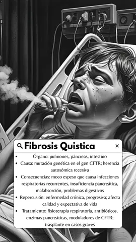 Fibrosis Quística #fibrosisquistica #pulmones #enfermedadpulmonar #medicina 