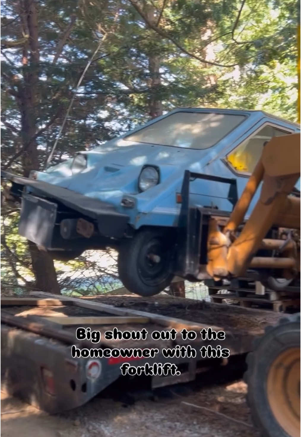Buried in a semi trailer for 10 years!      #fyp #trendingvideo #vancouverisland #viral #electriccar #rescue #comutacar 