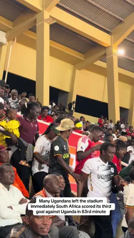 Many Ugandans left the stadium immediately South Africa scored its third goal against Uganda in 83rd minute #ugandavssouthafrica #chan #bricepromotionz 