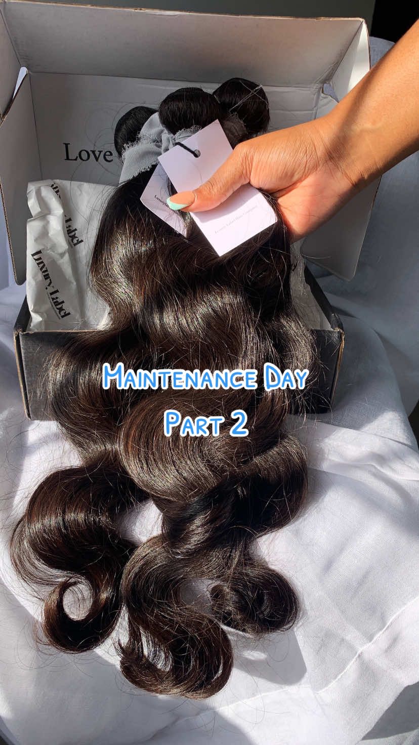maintenance day part ✌🏾 my 1st time doing a closure sew in and it’s safe to say I’m obsessed! 🥹 stylist: mlhairloft hair: luxury label hair co #closuresewin #2by6closure #bodywavehair #sewinhairstyle #maintenanceday 