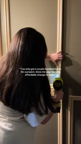 You will never not find me adding molding or an accent wall ✨ my favorite affordable way to transform a space 👌🏼 tell me your favorite accent wall you've done or want to do! #diyhome #diyprojects #homeimprovement #accentwall #homeinspiration 