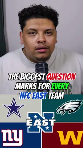 Biggest question mark for every NFC East team #nfl 