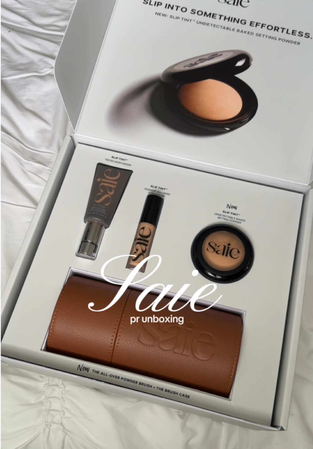 thanks so much my family @Saie this is spectacular 🤎🤩 #fyp #saiebeauty #sephora #prpackage #unboxing 