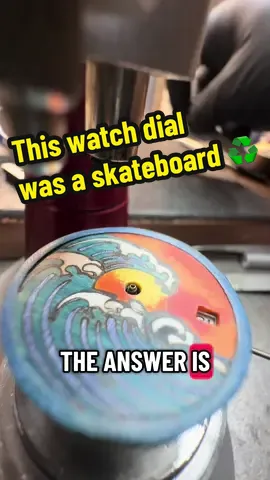Turning old skateboards into timepieces 🔥 #watchdial #recycledmaterials #watchmaker #artincanada #waves 
