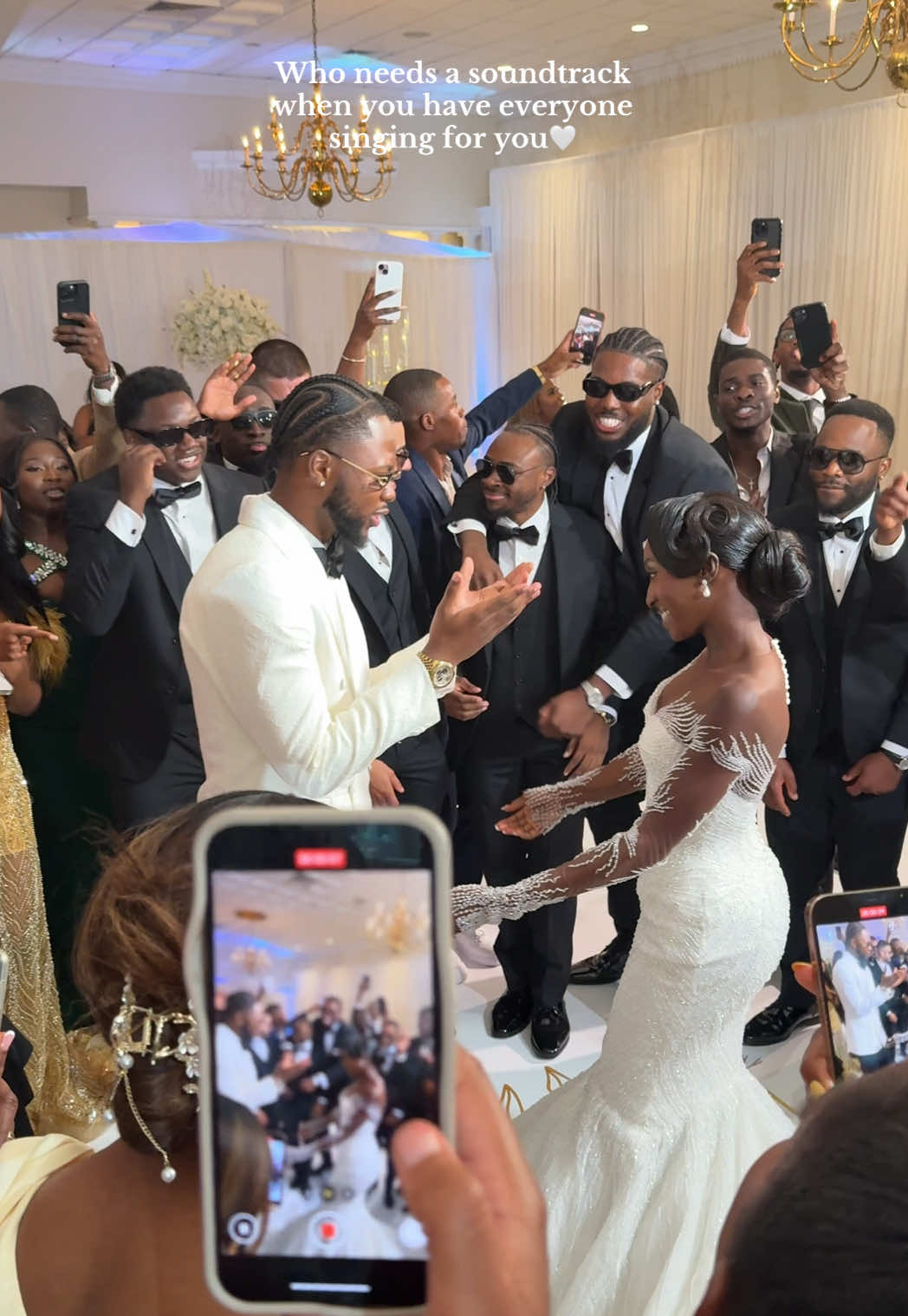 The love that everyone has for the couple was beautiful to capture 🥹 (🤳Content by Blissful.Details)  @GINA B. 💖  @Yanis and Gina 🇨🇲🇬🇭  #weddingreception #weddingday #brideandgroom #weddingcontent #weddingcontent 