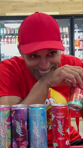 Cherry Slush: 5 stars?! ⭐️ But Blue Slush? 🤮 Wait for the face. 😂 Is Alani trolling? 👀 #alaninu #energydrinkreview #cherryslush #blueslush #drinkreview