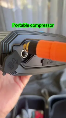 Hemingson HVJ02 – 4-in-1: Jump Starter + Air Compressor + Flashlight + Power Bank - Jump start: up to 9.0L Gas / 8.0L Diesel - Air compressor: inflates car/motorcycle/bike tires and balls; digital display PSI/BAR/KPA - Emergency light: white beam + amber strobe/flashing road beacon - Power bank: 2× USB-A + 1× USB-C to charge your phone and gadgets - Compact body, clear display and +/–/M controls for quick setup Your all-in-one road kit. 🚗🔋🛠️ Add to cart now! #car #Auto #hacks #backtoschool #tiktokshopbacktoschool 