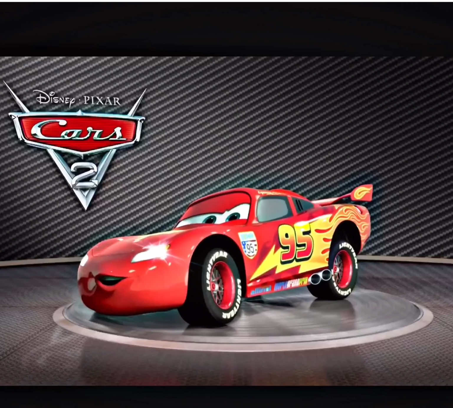 Cars 2 Lightning Mcqueen [Turntable]  • • • • • #cars #cars2 #lightningmcqueen #95 #disney 
