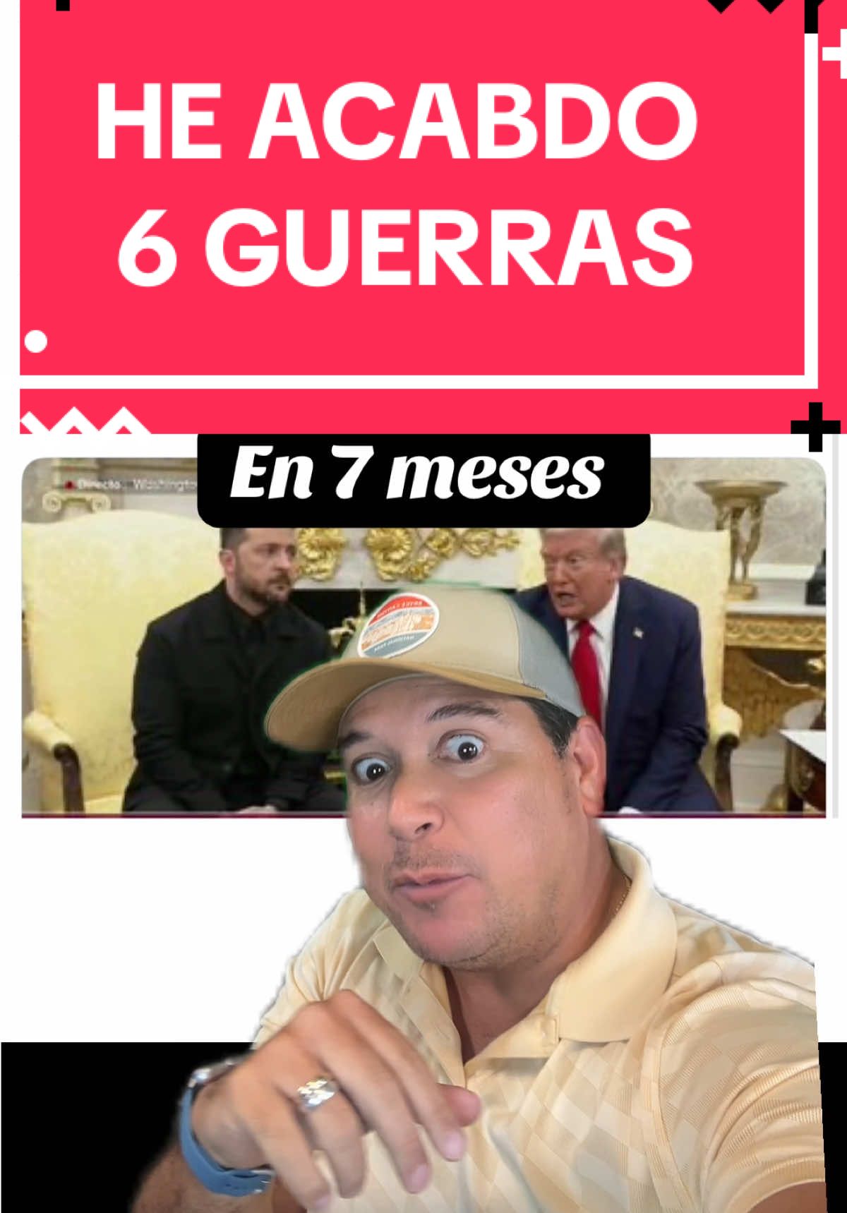 He acábo 6 guerras en 7 meses dijo trump en reuníon con zelenky de Ucrania en USA