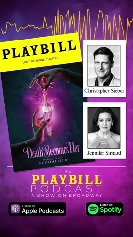 The newest episode of the Playbill Podcast is officially out! @Death Becomes Her #deathbecomesher #jennifersimard #christophersieber #thatwasrude #broadway 