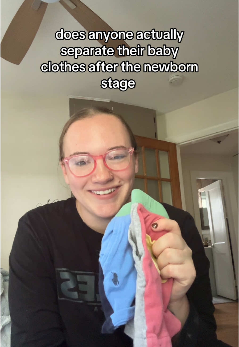 i think i stopped separating everything at like 10 weeks it was sending me into psychosis lol  #postpartum #firsttimemom 