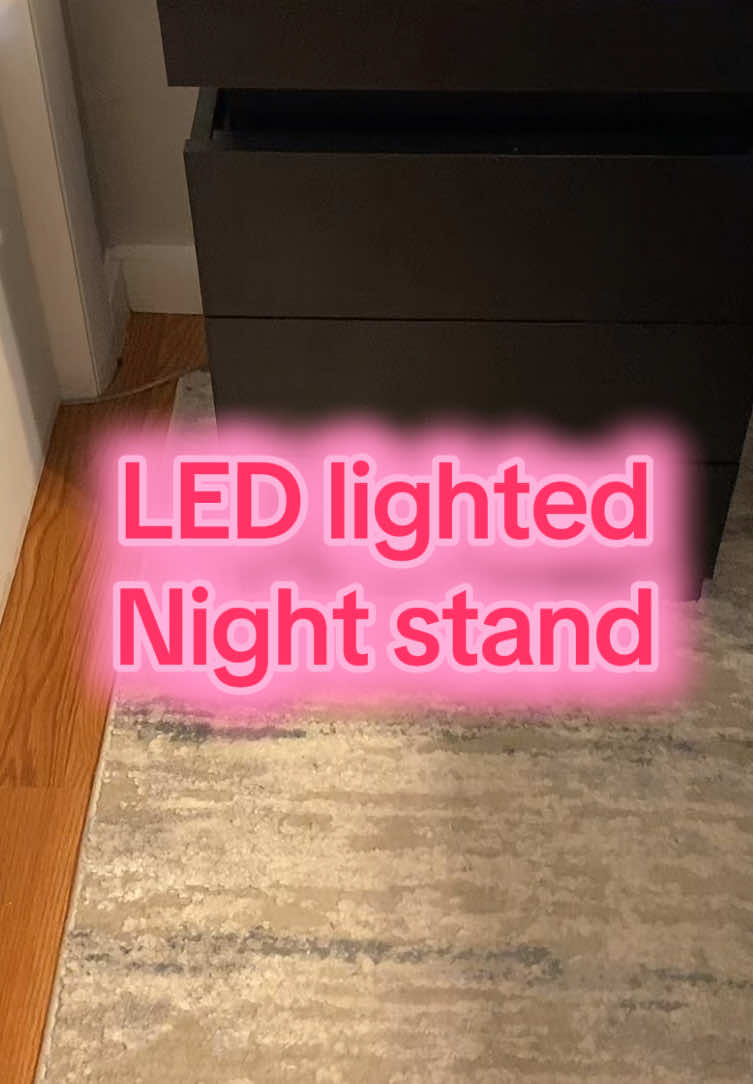 Okay but why does this nightstand feel futuristic?? 🤖🌌 #nightstand #ledlights #furniture #homedecortiktok #bedroom 