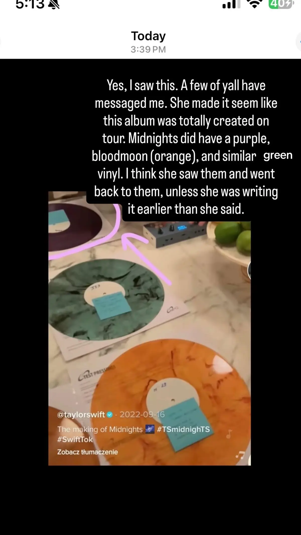 These is truly wild, I saw it a few hours ago and didn’t really know what to say. Idk if they were eggs or just similar colors so she saw them, loved them, and wanted to use them again. Anyway, the life of a show girl is already a wild taylor swift era. #swiftie #thelifeofashowgirl #taylorswiftvinyl #taylorswiftmerch #taylorswift  