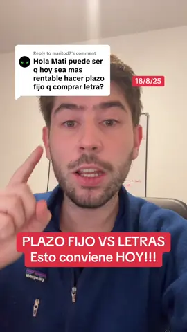 Replying to @maritod7 PLAZO FIJO VS LETRAS: esto conviene HOY!!! #lecaps #plazofijo #rendimientos #finanzaspersonales #finanzas 