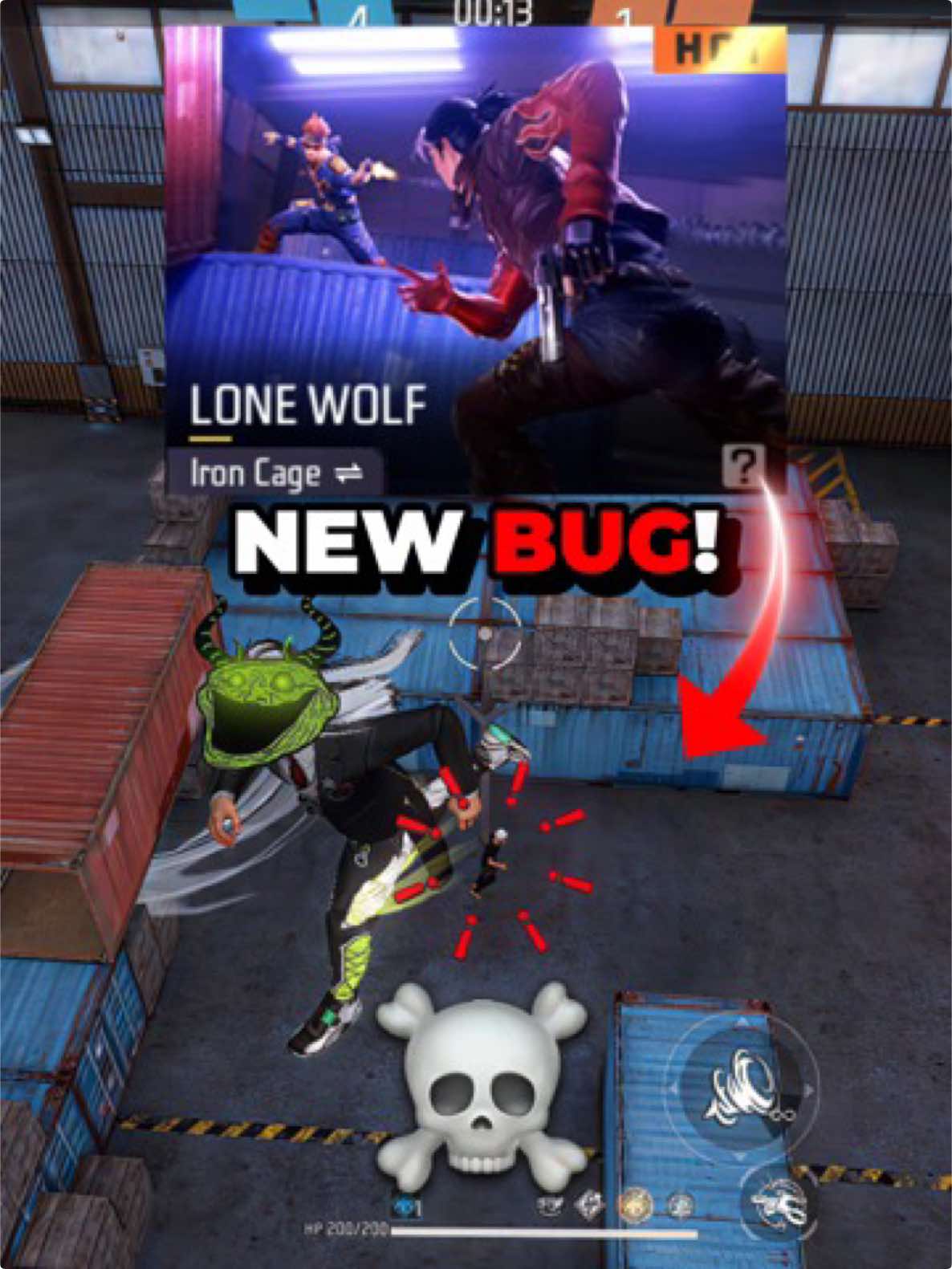 NEW BUG IN LONE WOLF! 💀 #ff #freefire #felpsz #edit #tutorial 