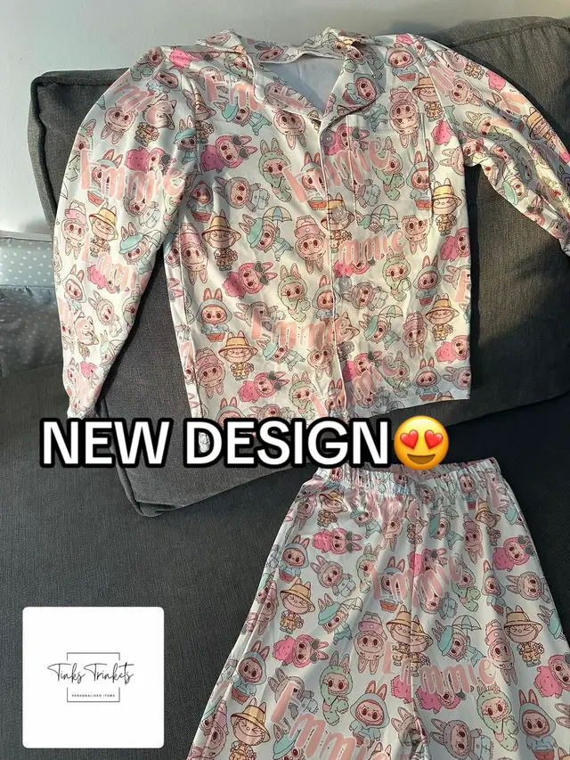 Who needs some?😍🥹  #labubu #pyjamas #tinkstrinkets #custompyjamas 