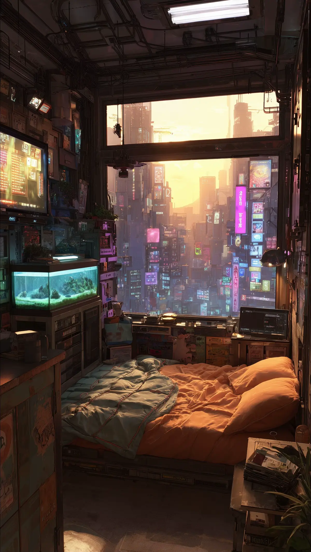 🌅🏙️ Cyberpunk apartments… #cyberpunk #cybercity #aestheticvideos #nostalgia #future 