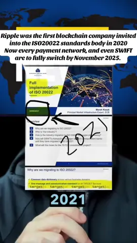 August 18th, 2025 🌐 Old European Central Bank Doc RESURFACES 📜 XRP SWITCH Scripted Since 2021?? 🤯 November 2025 🏦 ISO20022 This old ECB doc shows the roadmap for every bank, every payment network, and even SWIFT to fully switch by November 2025. The finish line is here - richer data, instant compliance, and true global interoperability. Ripple was the first blockchain company invited into the ISO20022 standards body in 2020, years before this doc came out. While banks scramble to update, Ripple's AS already fluent. This is the XRP news today that explains why the latest IME XRP update in the last hour matters for the future of money. #XRP #XRPLatestUpdate #XRPNewsToday #XRPUpdate #cryptonews 