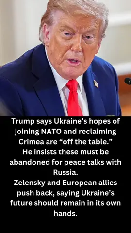 Is this the end of Ukraine’s NATO dream? Trump says YES, Europe says NO 🌍. #trump #zelensky #putin #europe #tiktok 