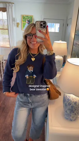 And if you get two you get free shipping😍 this would make the cutest gift! So comfy and not itchy at all! All the old money vibes too🤎 Wearing size S! It's ever so slightly oversized;) 10/10 recommend! I have my jeans, shoes, and trench linked as well! #oldmoney #bearsweater #stockholmstyle #oldmoneyoutfits #fallfashion 