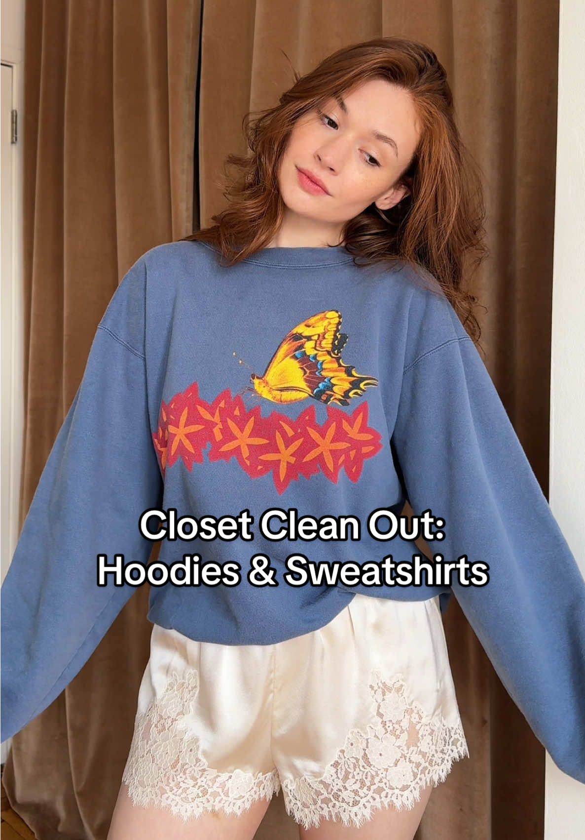 Depop: tessaenorton💗 Trying on all of my hoodies and sweatshirts. What should I try on next?   Details: (*purchased second-hand) 1. No brand vintage* 2. Billy 3. Harry Styles Merch 4. Alo 5. Rue 21* 6. DKNY* 7. Jones NY* 8. Athleta* 9. Polo Ralph Lauren* 10. Aerie 11. Club Monaco* 12. Reformation* 13. LA Apparel 14. Buck Mason 15. Buck Mason #tryingoneverythingiown #declutter #closetcleanout #hoodie 