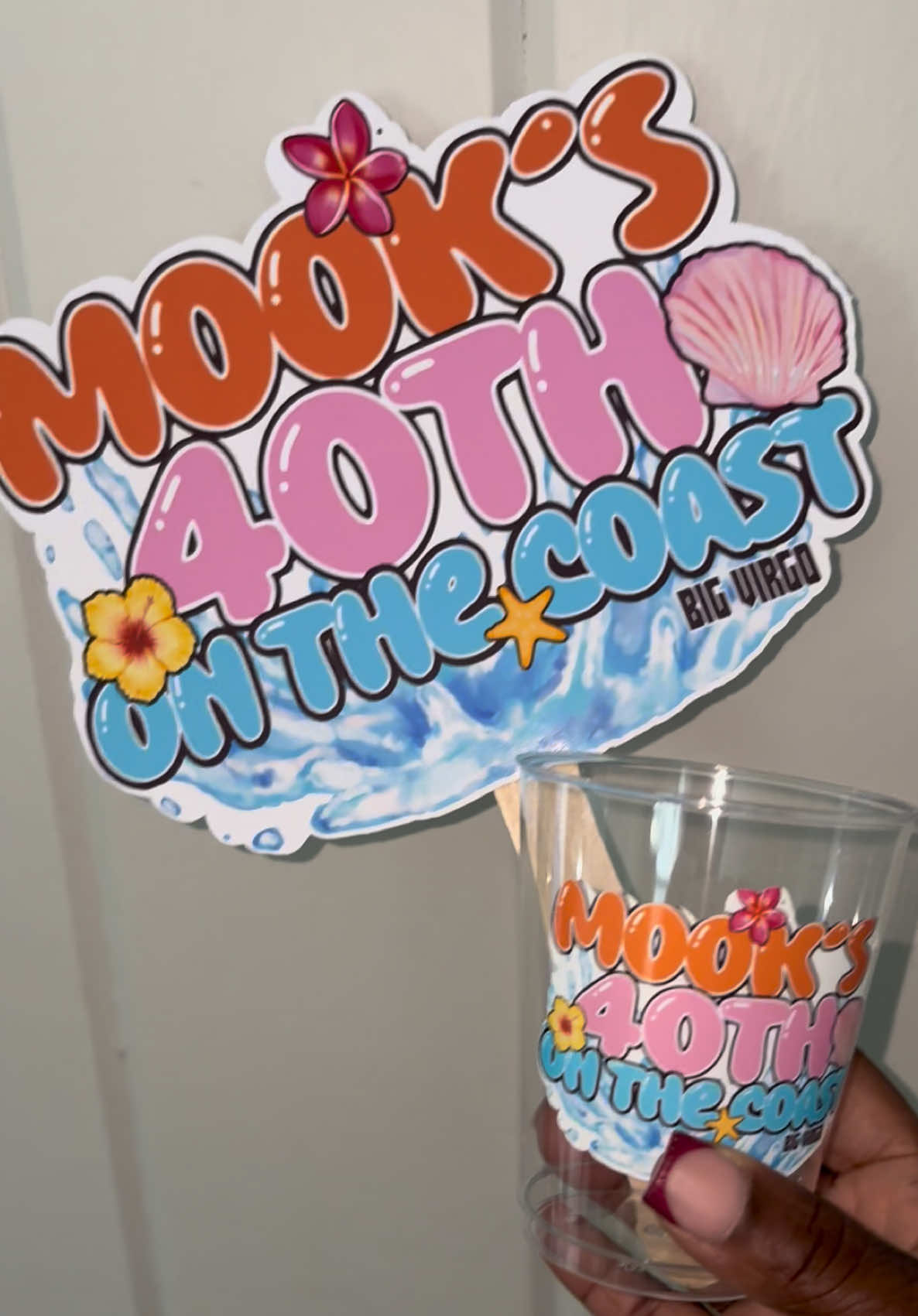 Sippin' in style & stayin' cool 🌊🍊💙  Custom clear cups & fans designed just for your event! Featuring ocean vibes, bright hues, and seashell charm ✨ Book Jane of All Trades today for party favors that make waves! #CustomPartyFavors #EventStyling #JaneOfAllTrades #PartyPlanner #CustomCups               