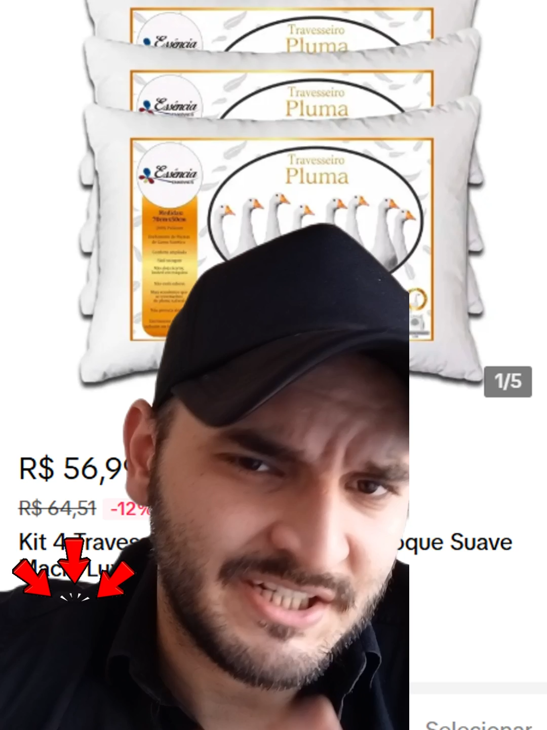 Kit de travesseiro muito barato aqui no tiktok shop brasil aproveita #promo #cama #casa #kitdetravesseiro