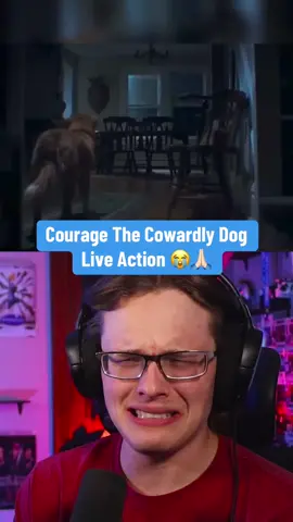 Courage The Cowardly Dog Live Action 😭🙏🏻 #couragethecowardlydog #goodboy #shudder #dravenreacts #reaction @shudder