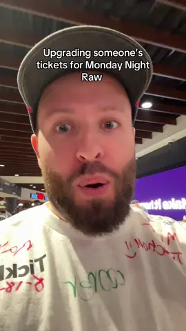 Upgrading someone’s tickets for Monday Night Raw #WWE #tickpick #tickpickpartner 