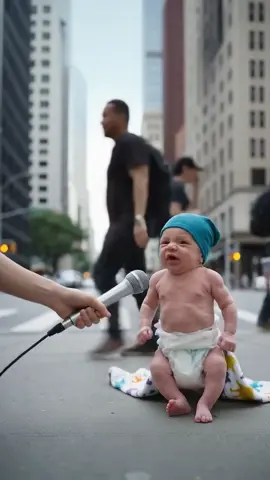 Baby interview: What makes you mad baby? 😡 🤣#aibaby #babyinterview #grandmas #newborn #funnyai 