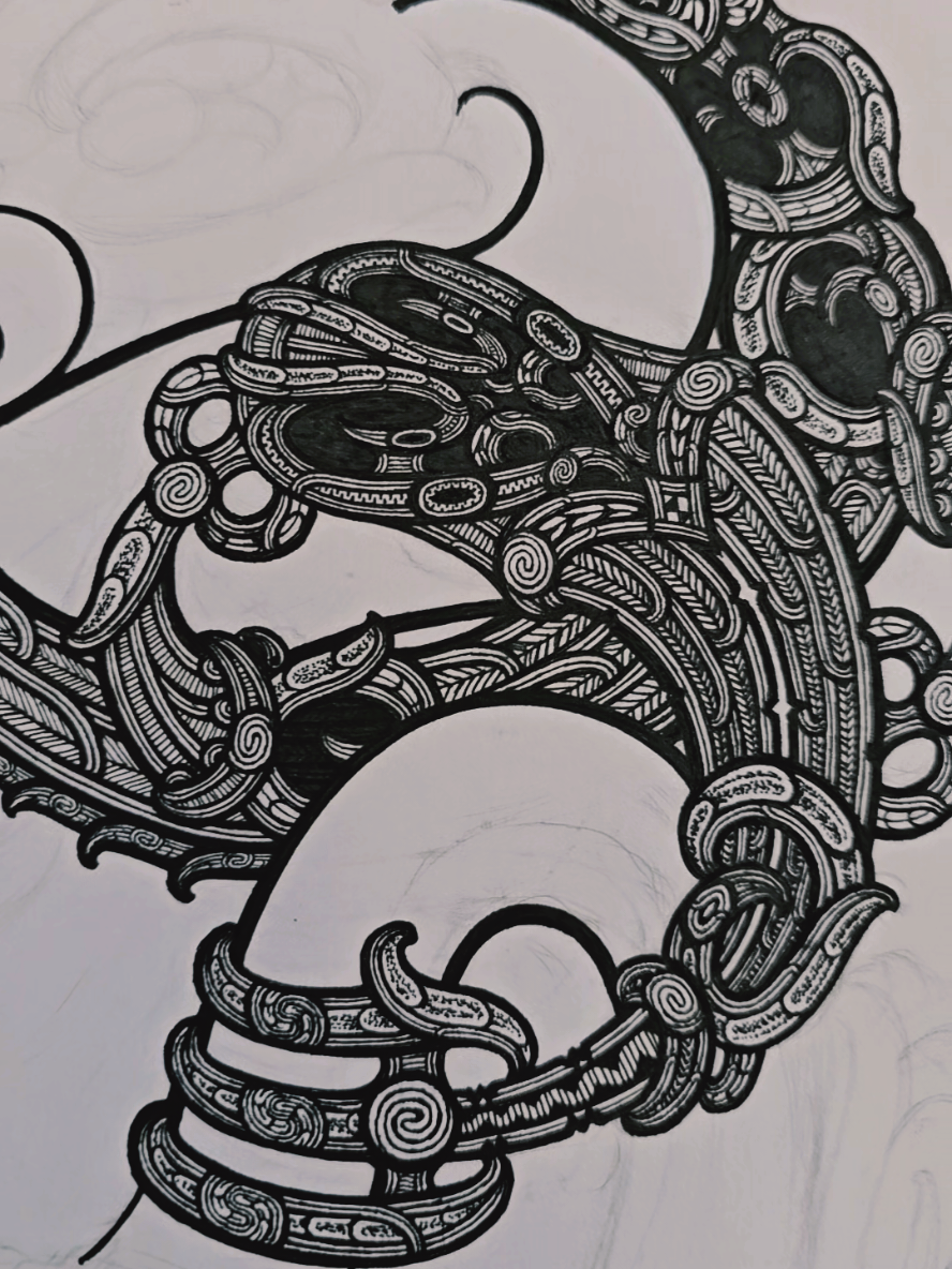 Progress coming along on this headache 😂 #fyp #foryou #art #maori #tamoko #foryoupage 