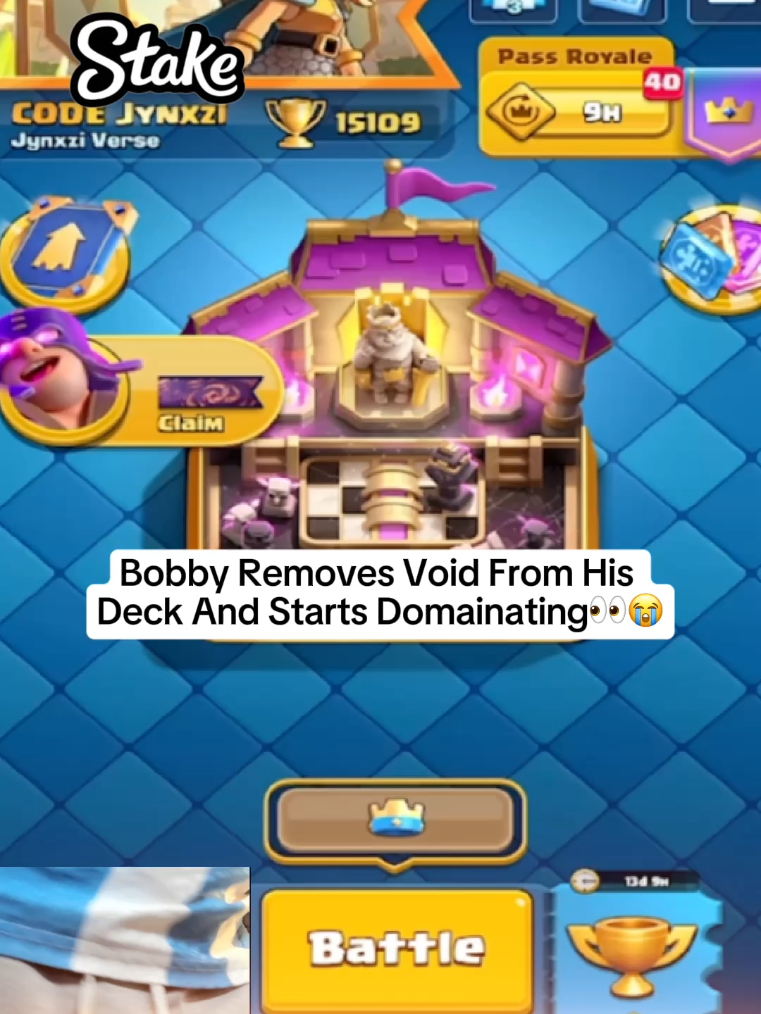 Bobby Removes Void From His Deck And Starts Domainating👀😭 #jynxzi #jynxziclips #jynxzirage #jynxzifunnymoments #viralvideos #fyp #clashroyale @jynxziontwitch
