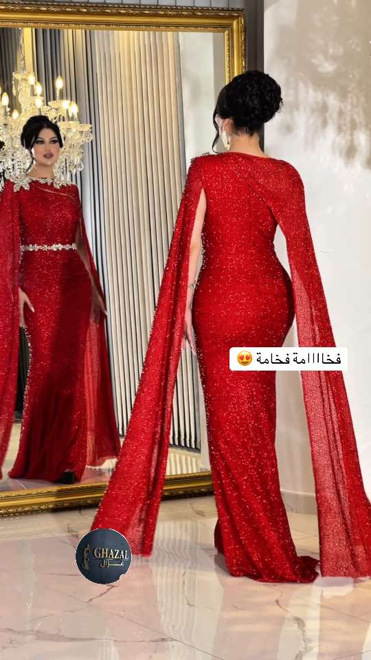 تميز كبير بهذا التصميم 🔥 من شركة #ghazalfashionn  #فساتين #حلب #الشام #البيع #سوريا #دبي #العراق #الخليج #ليبيا #ليبيا_طرابلس_مصر_تونس_المغرب_الخليج 
