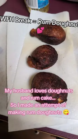 My husband's favorite things rum and doughnuts.. Usually make rum cake for his bday. Decided to try making homemade doughnuts but with a twist. Rum doughnuts! 🍩  He's happy I can WFH and still have time to do stuff I love like baking 😉.  Tired of a job where you feel like you aren't getting anywhere? Want to be your own boss and make your own schedule? Be there more for your kids and family?  My Team is hiring! We work in the financial industry remotely. Link in Bio! #wfh #remotework #donuts #Foodie  #fypシ 