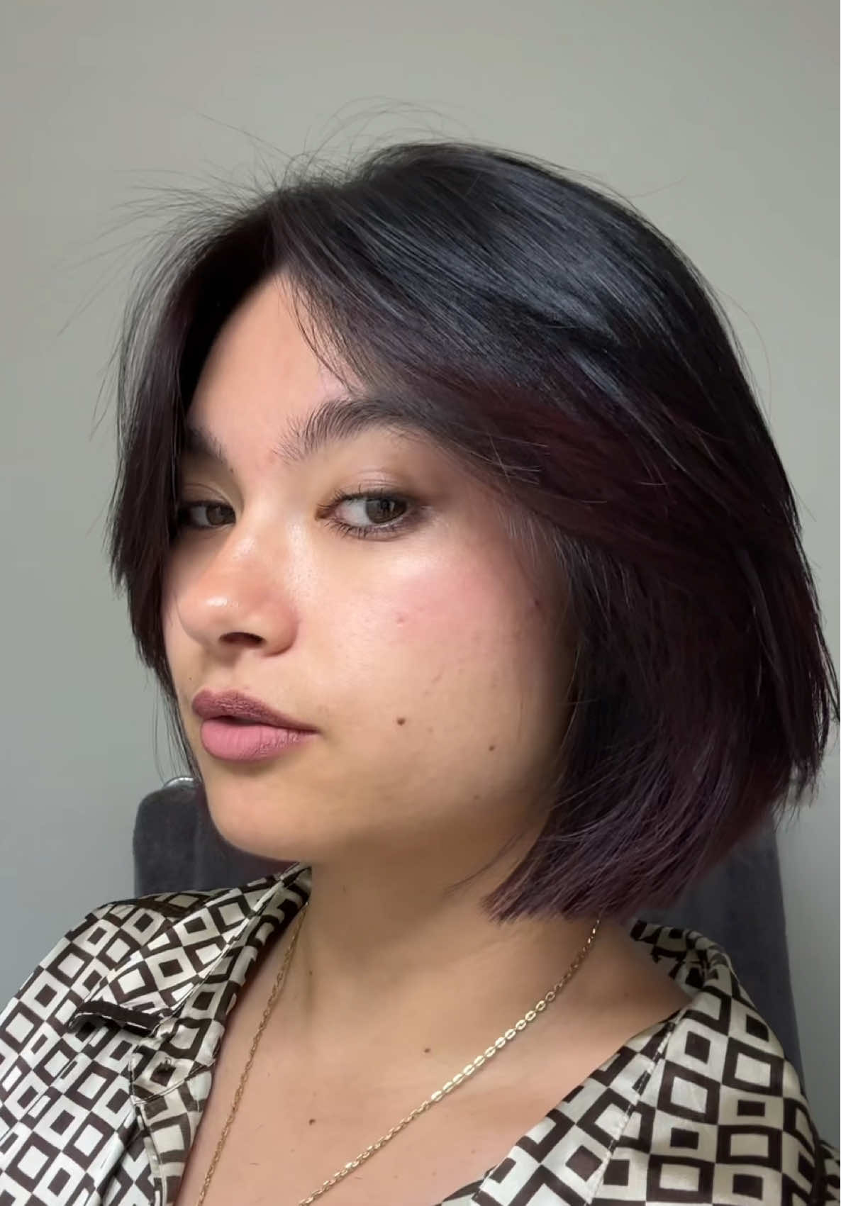 A little switch up 💇🏻‍♀️  #bobhaircut #cherrycolahair #fyp 