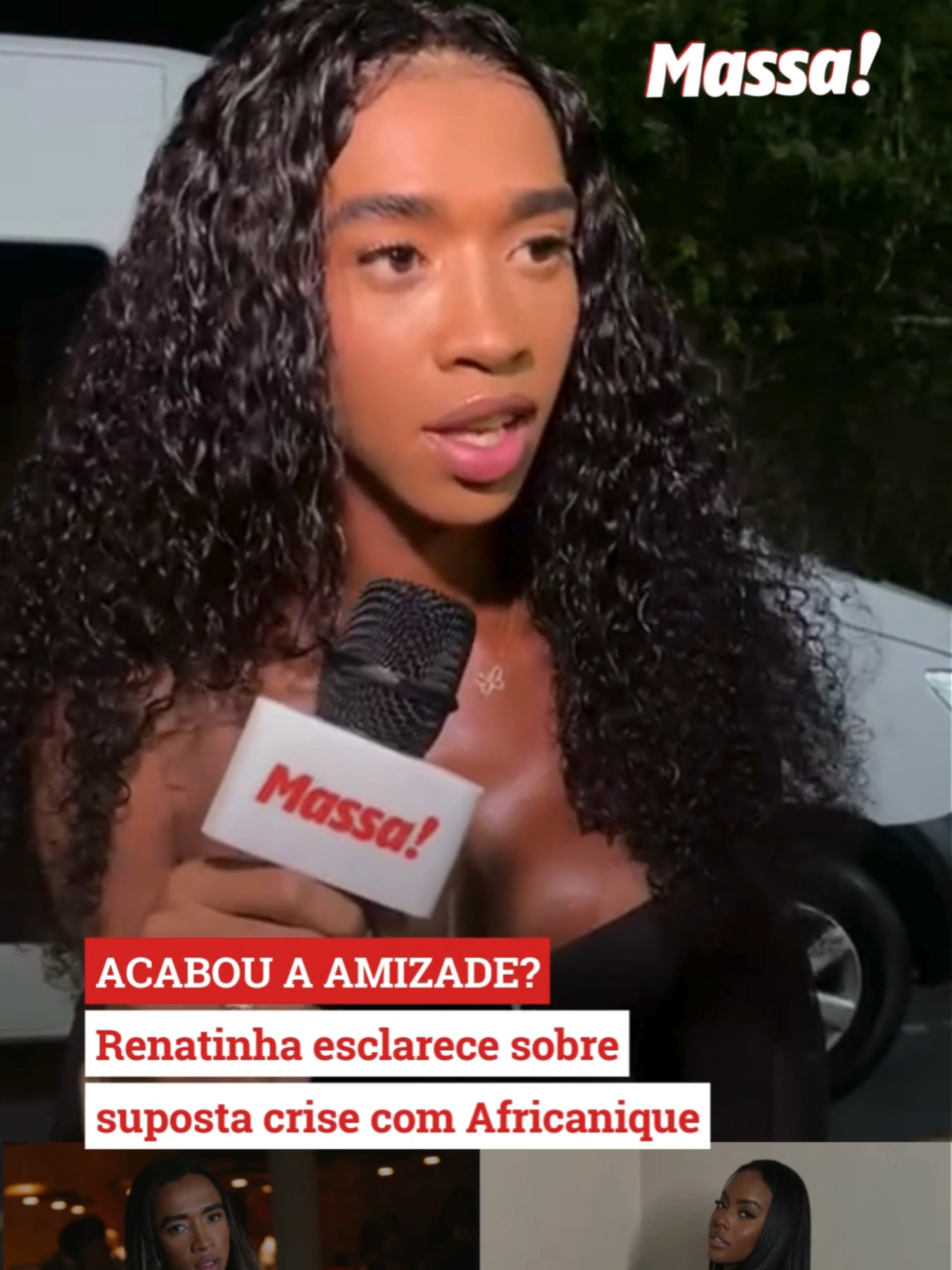 A influenciadora baiana Renatinha Machado quebrou o silêncio sobre os rumores de um suposto afastamento da também influencer Ellen Monique, conhecida como Africanique. As especulações começaram após internautas notarem que ela parou de visitar a residência da amiga com frequência. Durante o evento Festival 10 Horas de Arrocha, o Portal MASSA! flagrou as duas no mesmo ambiente. Aproveitando o momento, a reportagem perguntou sobre os boatos, e Renatinha negou qualquer tipo de afastamento. 