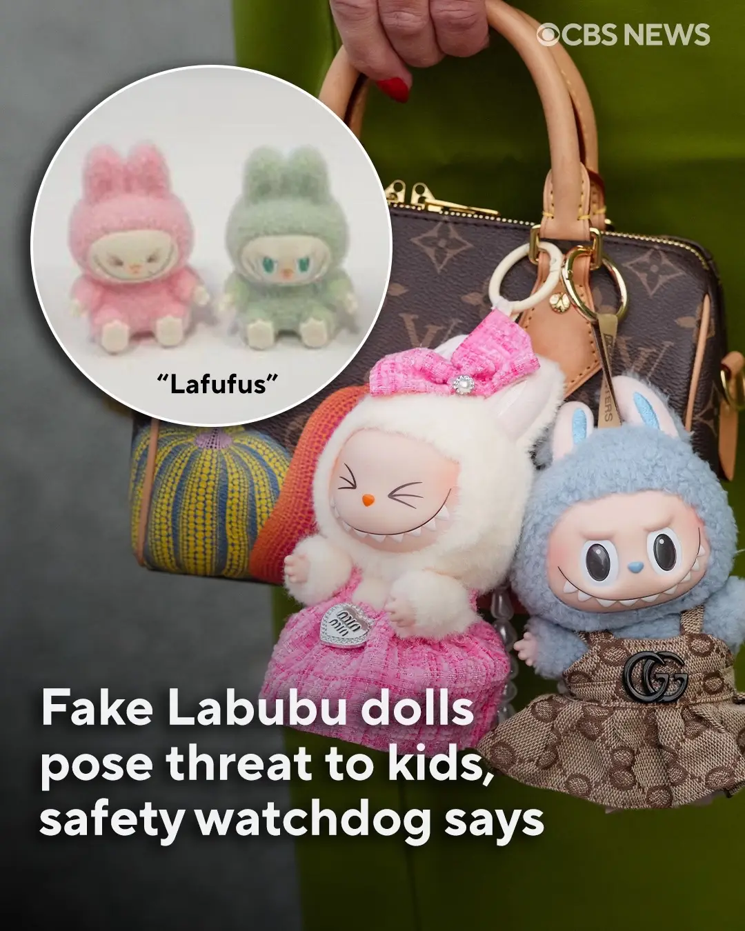 Labubu dolls are so popular that they’ve inspired knockoffs — dubbed Lafufus, or fake Labubus — that can endanger kids, according to the Consumer Product Safety Commission. The CPSC has issued an “urgent safety warning” that said the phony Labubus “pose a serious risk of choking and death to young children.” The fakes, which are sold both as dolls and as small keychains, can fit in a small child’s mouth and block their airway, the agency said. “These fake Labubu dolls are dangerous, illegal and have no place in American homes,” CPSC Acting Chairman Peter Feldman said. #labubu #lafufu #kids #safety 