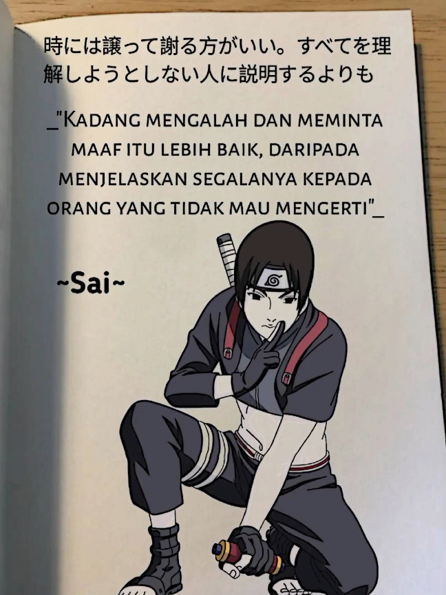 Kata-kata Sai Yamanaka #katakata #quotes #sai #saiyamanaka #narutoshippuden 