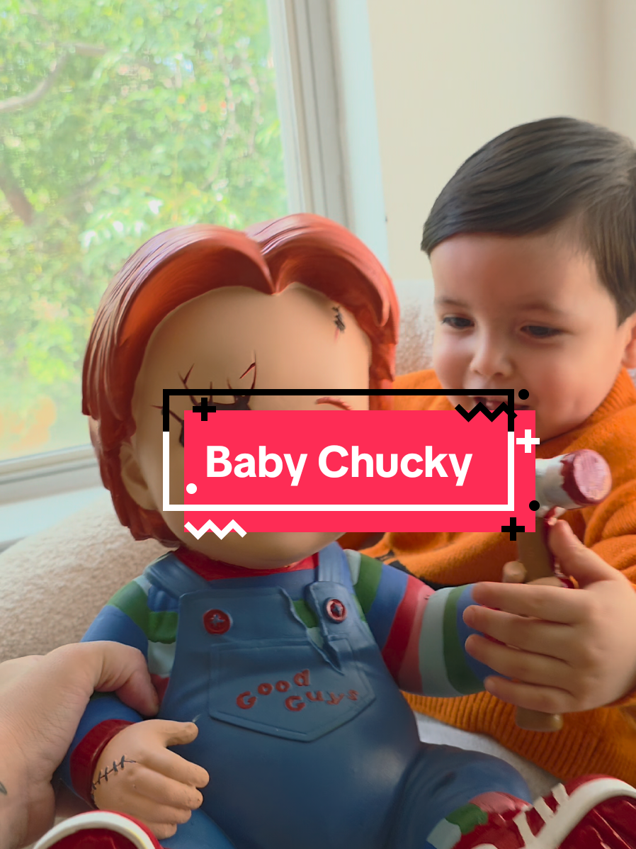 Oh hi baby chucky  #horrordollbabies #horrorbaby #CHUCKYDOLL #spookyseason #horrortok 
